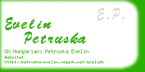 evelin petruska business card